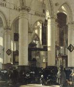 WITTE, Emanuel de interior of a church oil painting artist